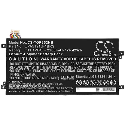 Replacement Battery for Toshiba Satellite Click 2 Pro P30W-B-10E – Notebook, Laptop – 2200mAh / 11.1V - image 3