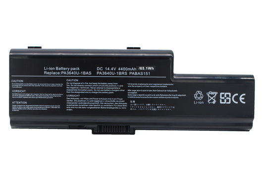 Replacement Battery for Toshiba Qosmio F50 – Notebook, Laptop – 4400mAh / 14.4V