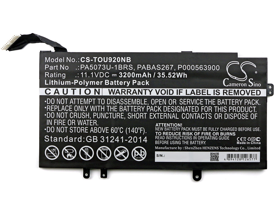 Replacement Battery for Toshiba Satellite U925t – Notebook, Laptop – 3200mAh / 11.1V - image 3