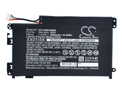 Replacement Battery for Toshiba Satellite W35Click-A3300 – Notebook, Laptop – 3000mAh / 7.6V - image 1
