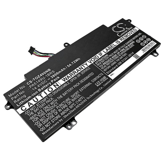 Replacement Battery for Toshiba Tecra Z40-A-17K – Notebook, Laptop – 3800mAh / 14.4V