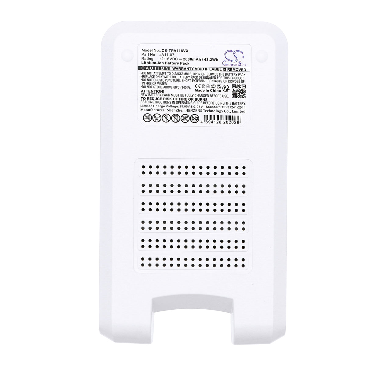 Replacement Battery for Tineco A11 Tango – Vacuum – 2000mAh / 21.6V