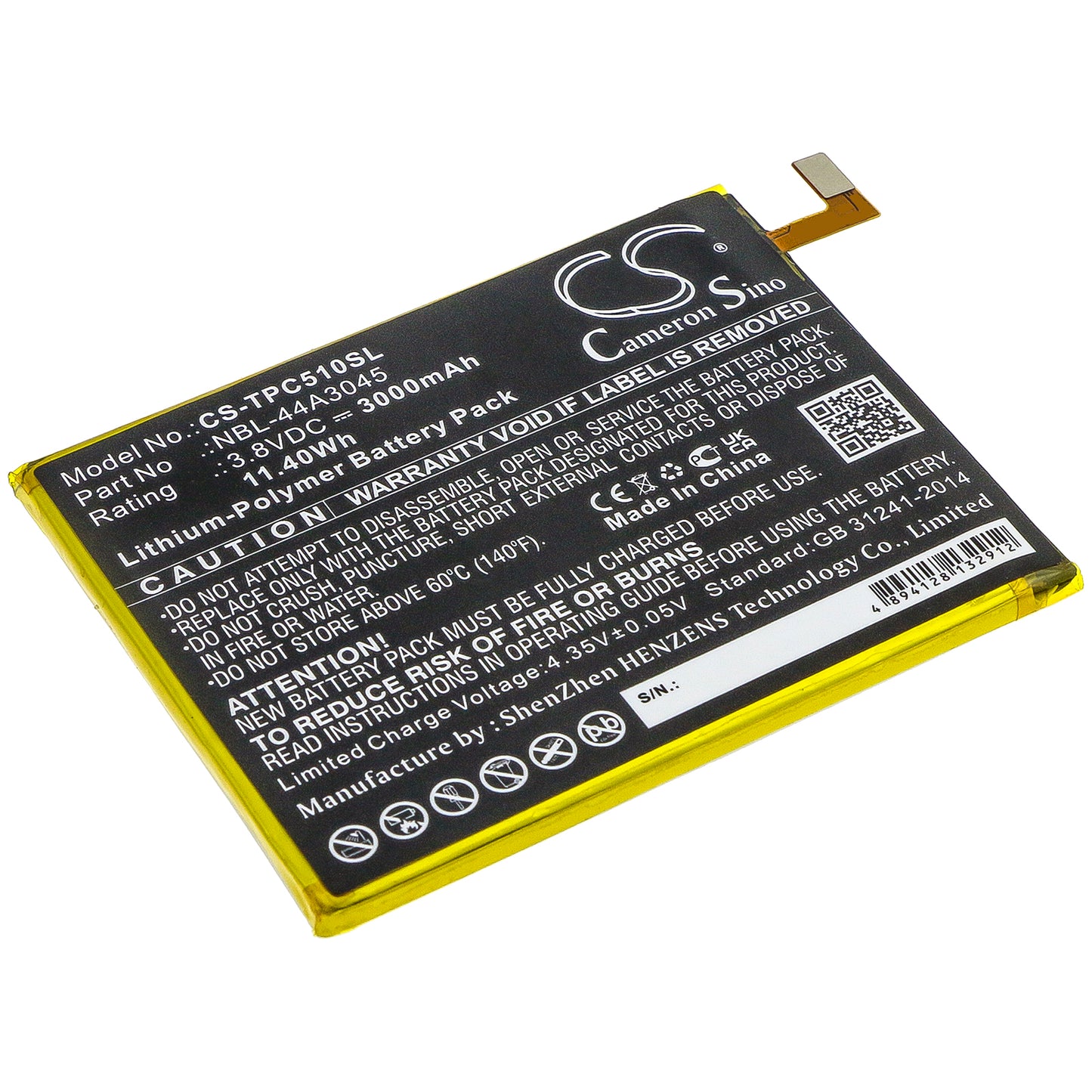 Replacement Battery for Neffos | TP-Link C5 Max – Mobile, SmartPhone – 3000mAh / 3.8V - image 1