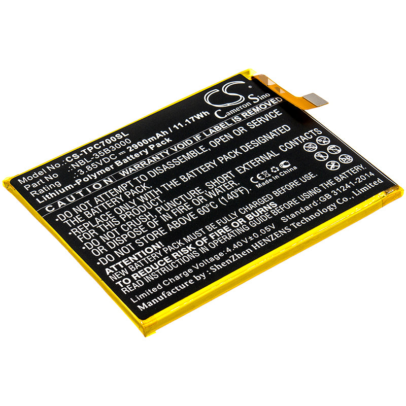 Replacement Battery for Neffos | TP-Link C7 Dual SIM – Mobile, SmartPhone – 2900mAh / 3.85V - image 1