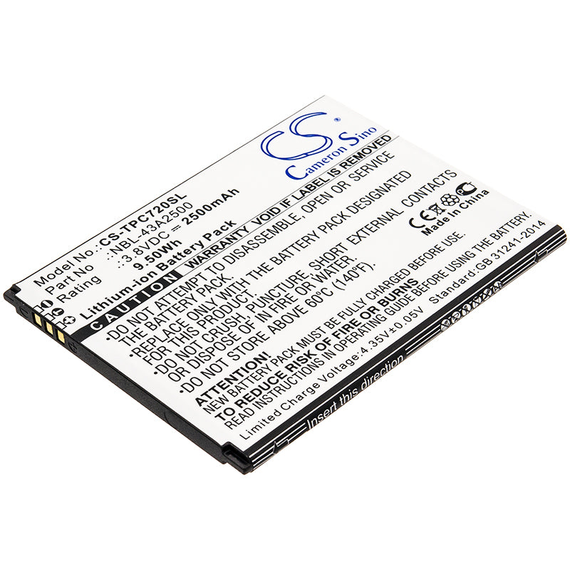 Replacement Battery for Neffos | TP-Link C7s – Mobile, SmartPhone – 2500mAh / 3.8V - image 1