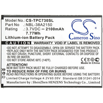 Replacement Battery for Neffos  C7 Lite – Mobile, SmartPhone – 2100mAh / 7.77Wh / 3.7V