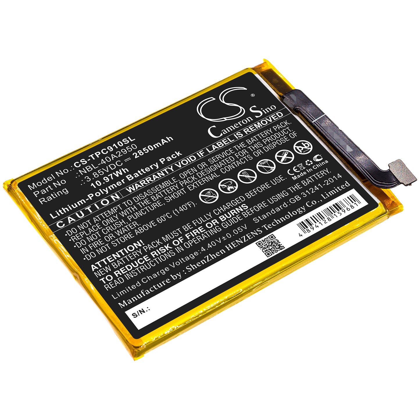 Replacement Battery for TP-Link | Neffos Neffos C9 Max – Mobile, SmartPhone – 2850mAh / 3.85V - image 1