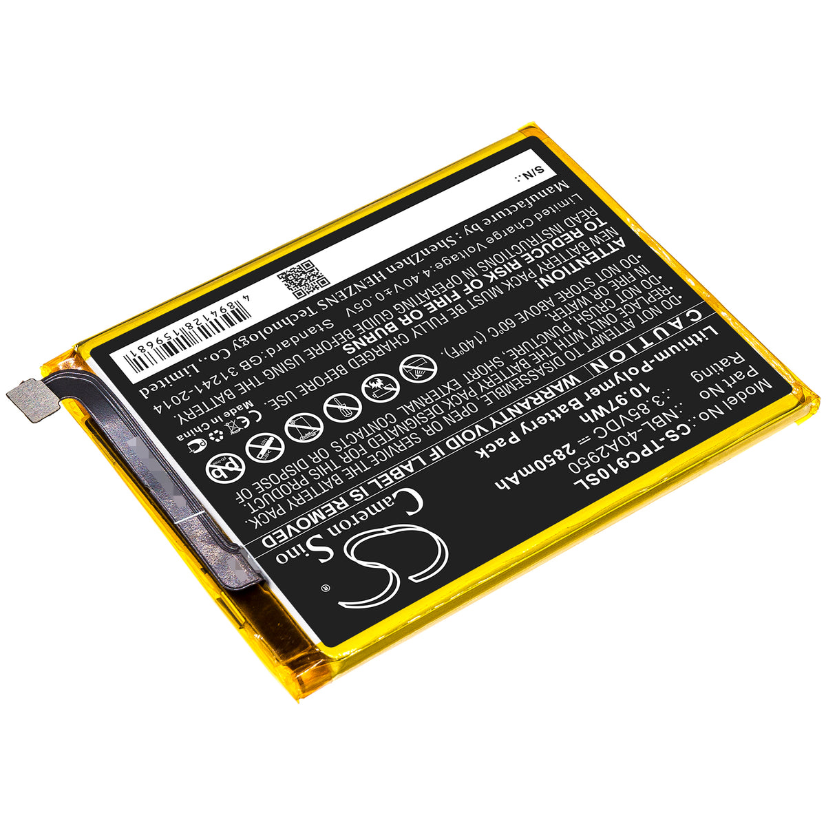 Replacement Battery for TP-Link | Neffos Neffos C9 Max – Mobile, SmartPhone – 2850mAh / 3.85V