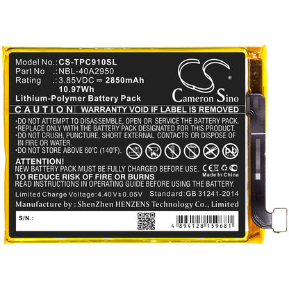 Replacement Battery for TP-Link | Neffos Neffos C9 Max – Mobile, SmartPhone – 2850mAh / 3.85V
