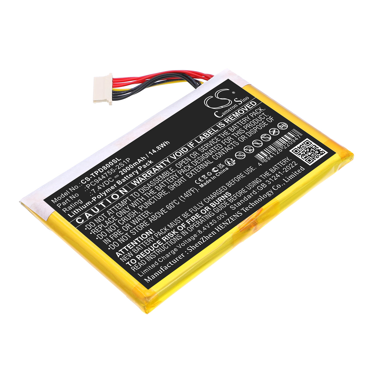 Replacement Battery for Topdon AD800BT – Diagnostic Scanner – 2000mAh / 7.4V