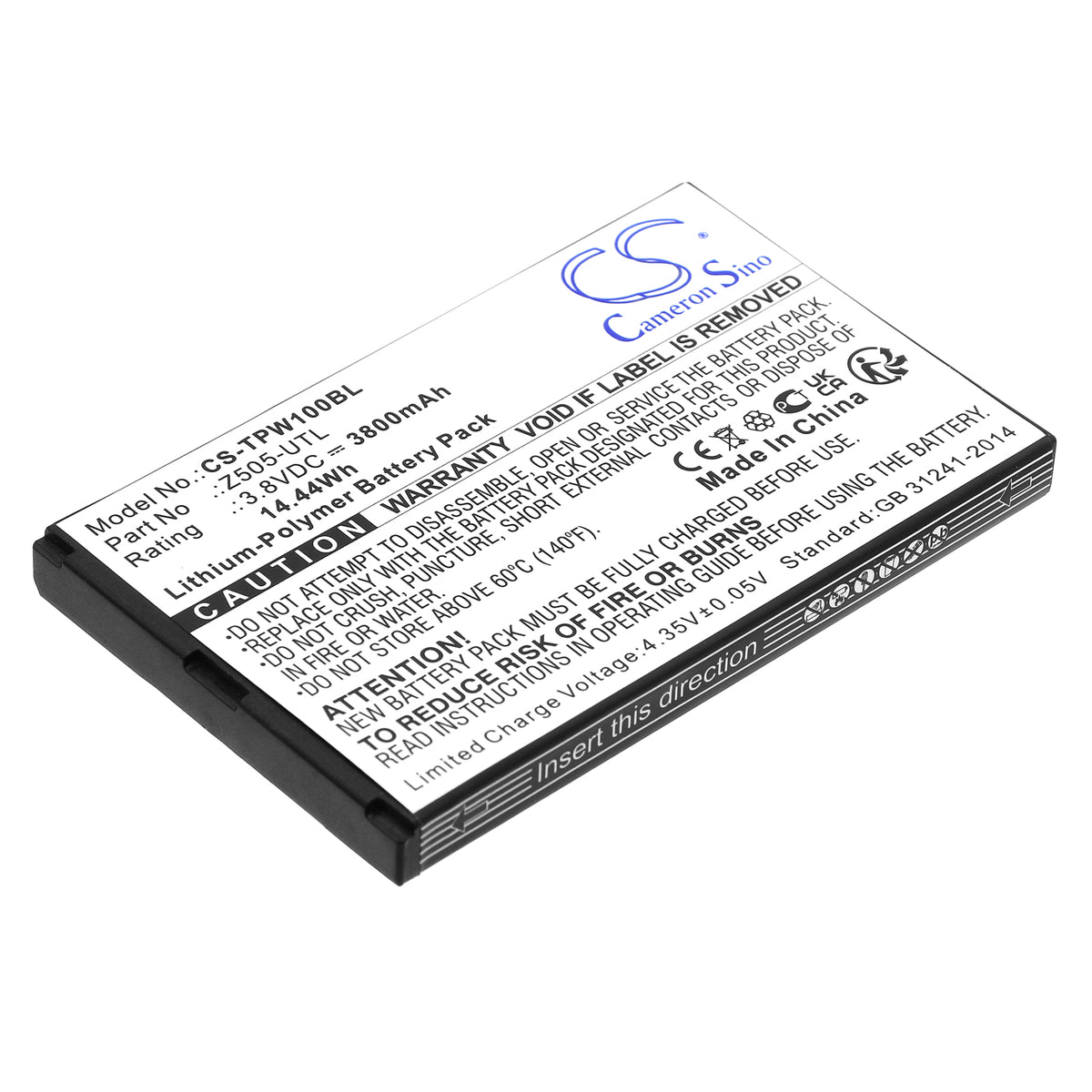 Replacement Battery for Topwise T1 – Payment Terminal – 3800mAh / 3.8V