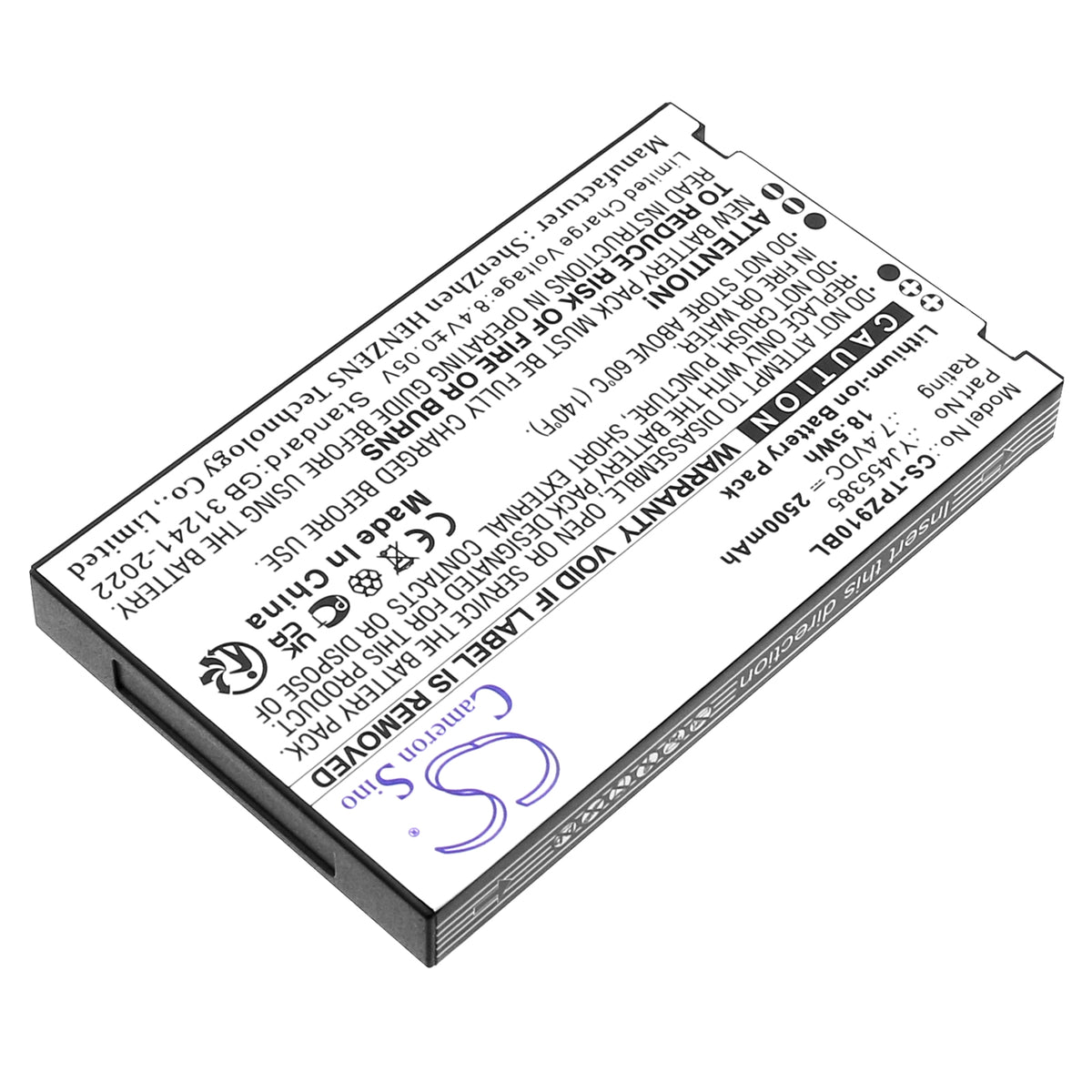 Replacement Battery for Topwise Z91 – Payment Terminal – 2500mAh / 7.4V