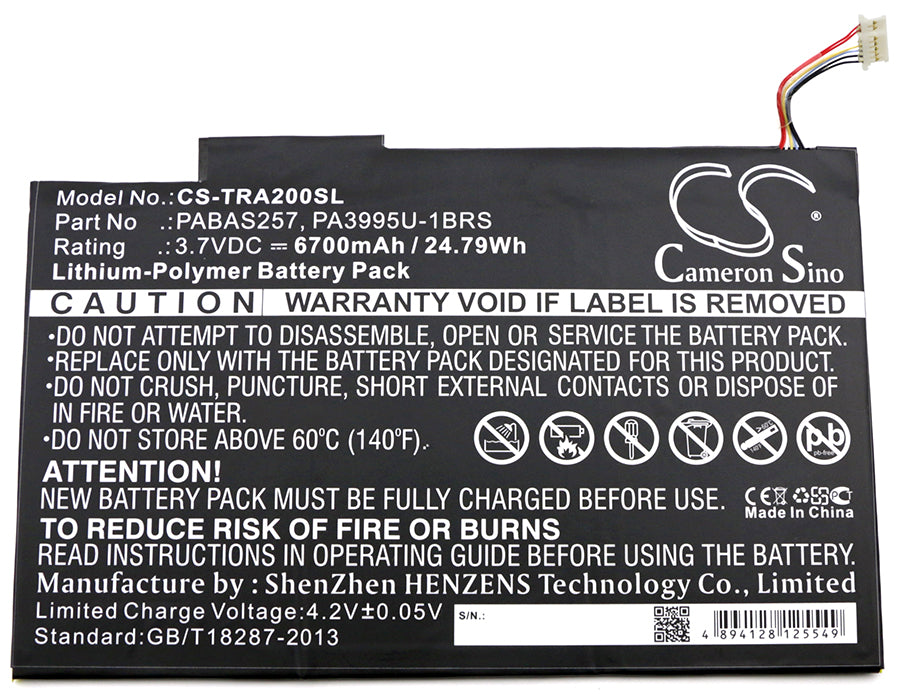 Replacement Battery for Toshiba Excite AT200 – Tablet – 6700mAh / 3.7V - image 3