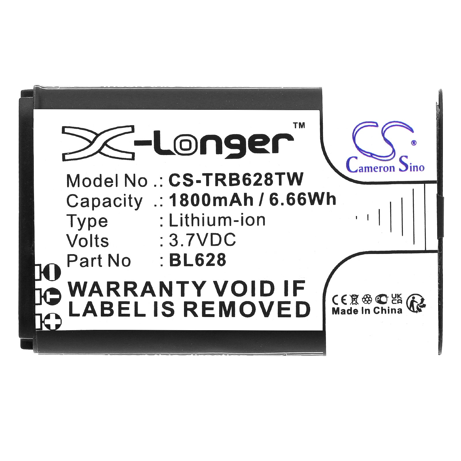 Replacement Battery for Retevis RB628 – Two-Way Radio – 1800mAh / 3.7V - image 3