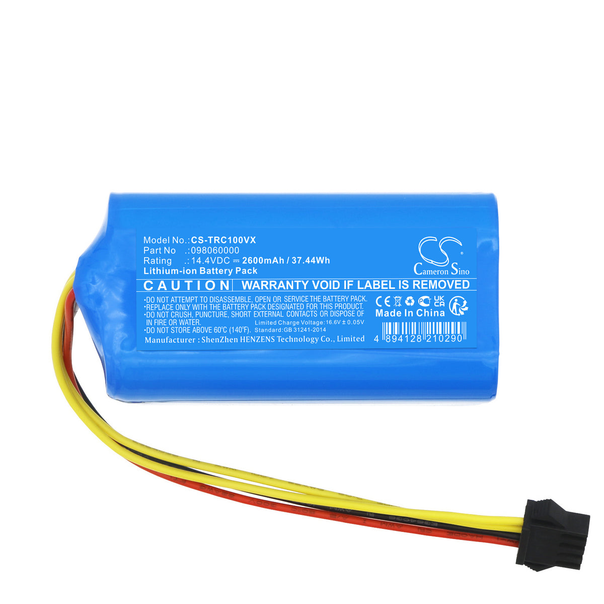 Replacement Battery for Taurus | Red Solution Homeland Gyro – Vacuum – 2600mAh / 14.4V