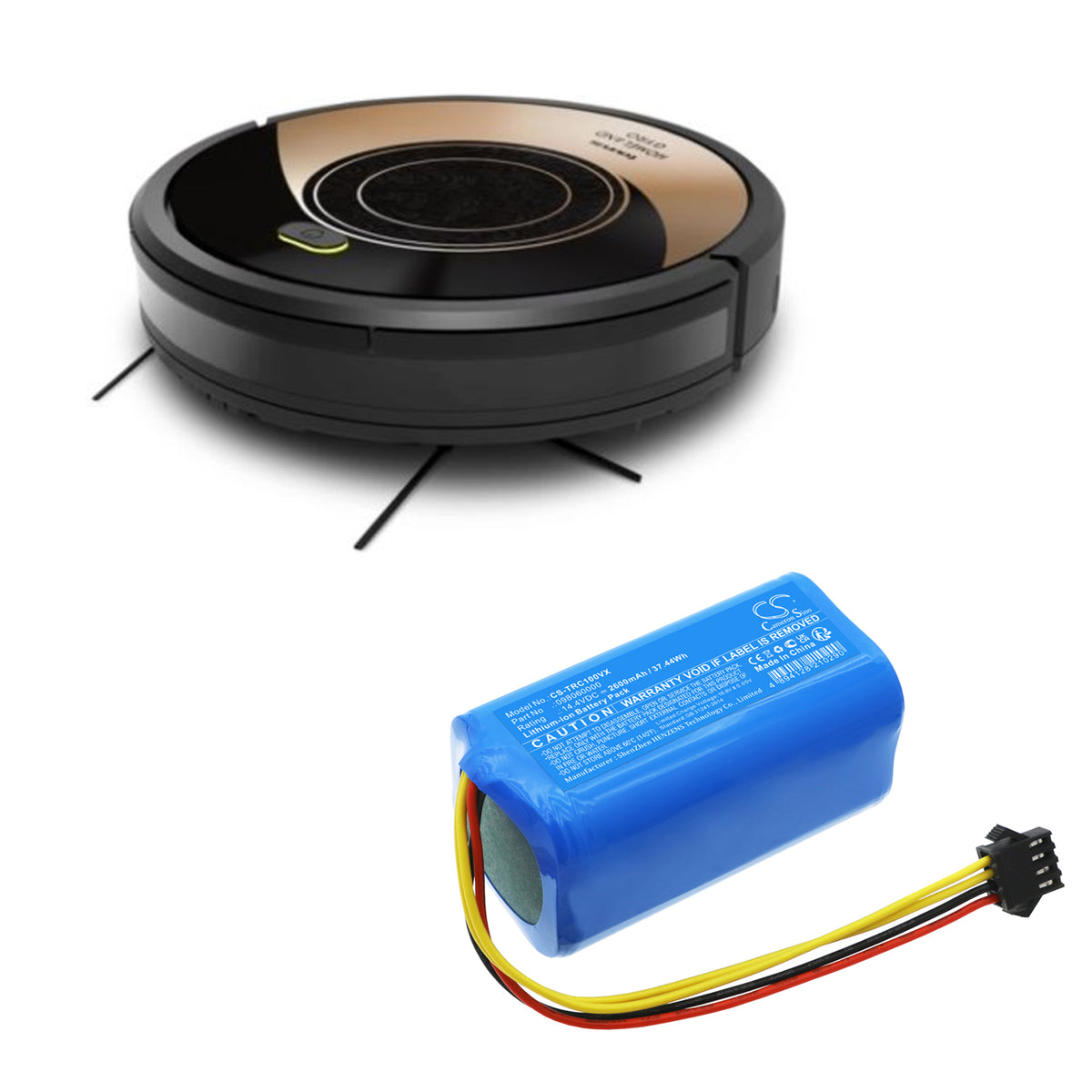 Replacement Battery for Taurus | Red Solution Homeland Gyro – Vacuum – 2600mAh / 14.4V