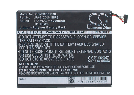 Replacement Battery for Toshiba Excite Pro – Tablet – 4200mAh / 7.4V - image 1