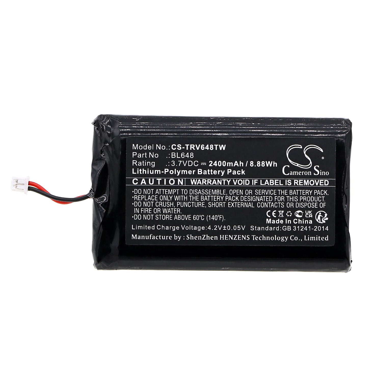 Replacement Battery for Retevis  RB48 – Two-Way Radio – 2400mAh / 8.88Wh / 3.7V