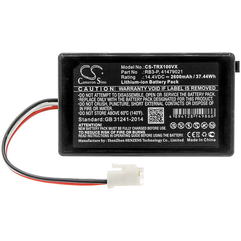 Replacement Battery for Toshiba VC-RCX1 – Vacuum – 2600mAh / 14.4V