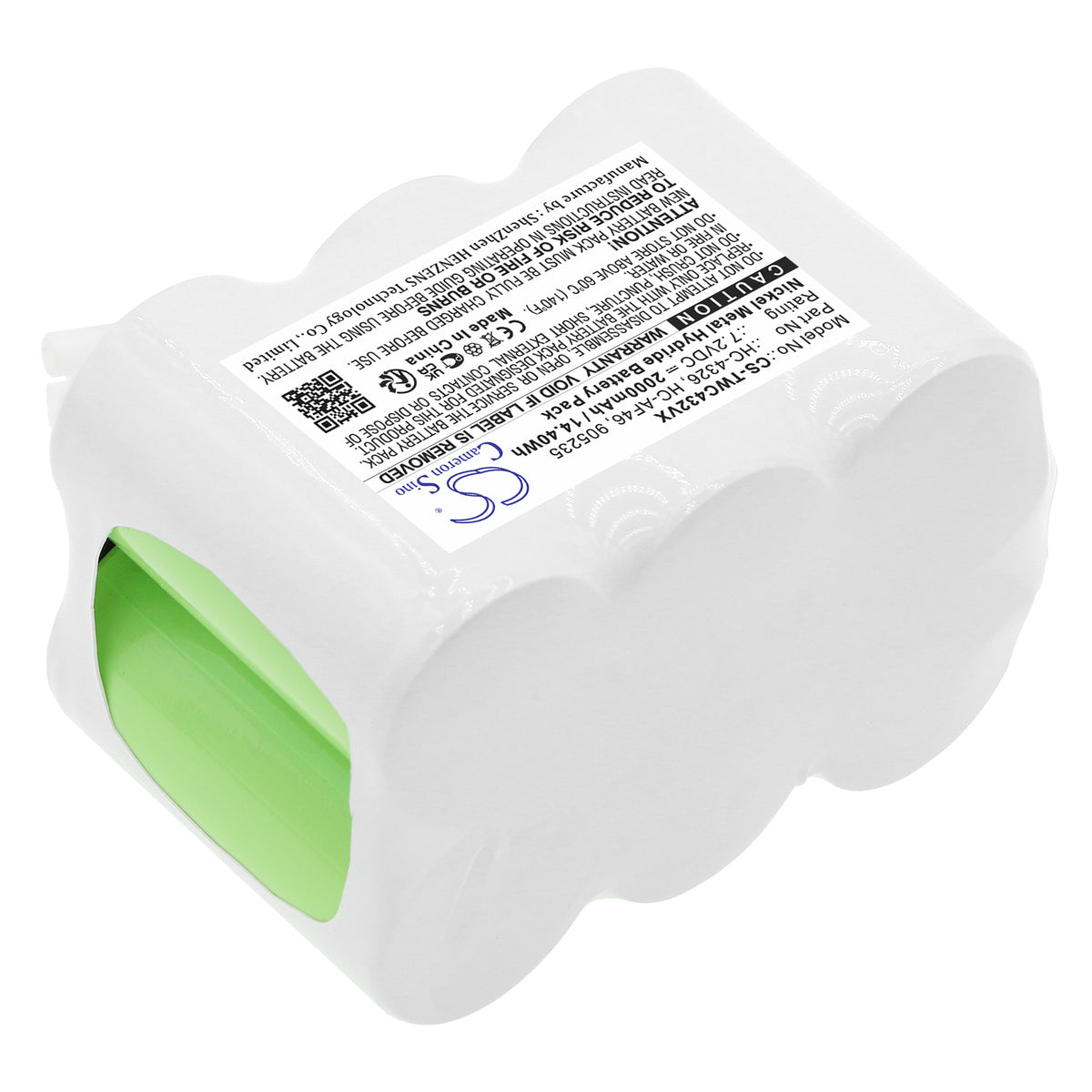 Replacement Battery for Twinbird HC-4326P – Vacuum – 2000mAh / 7.2V