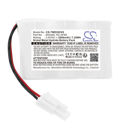 Replacement Battery for Twinbird HC-E202 – Vacuum – 2000mAh / 3.6V