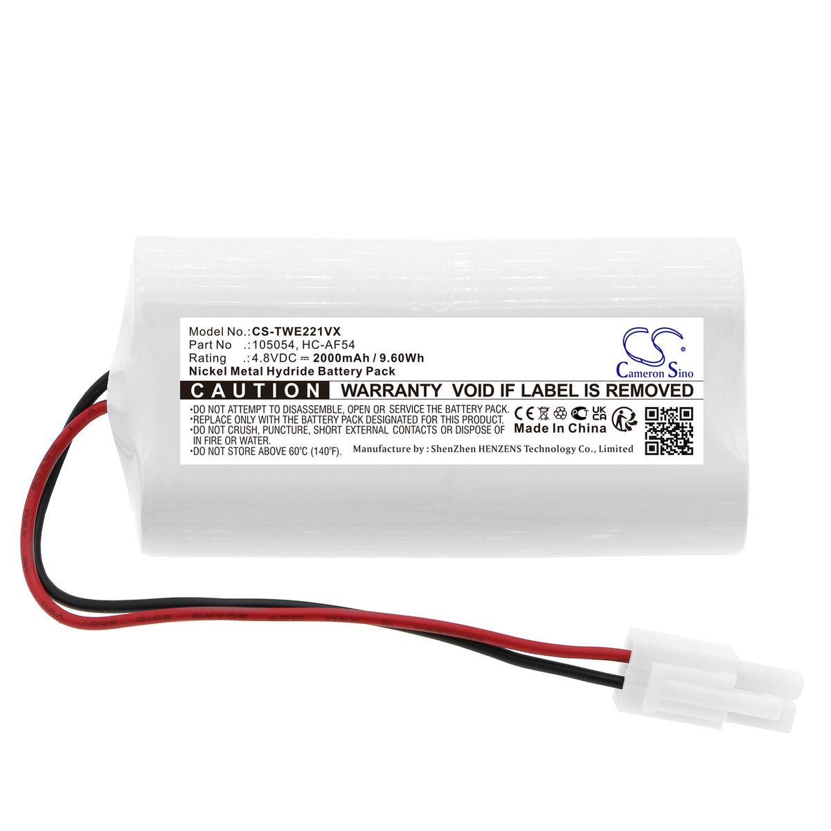 Replacement Battery for Twinbird HC-E221 – Vacuum – 2000mAh / 4.8V