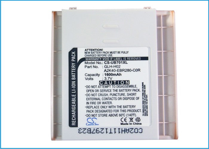 Replacement Battery for Gigabyte  gSmart i – Mobile, SmartPhone – 1600mAh / 5.92Wh / 3.7V