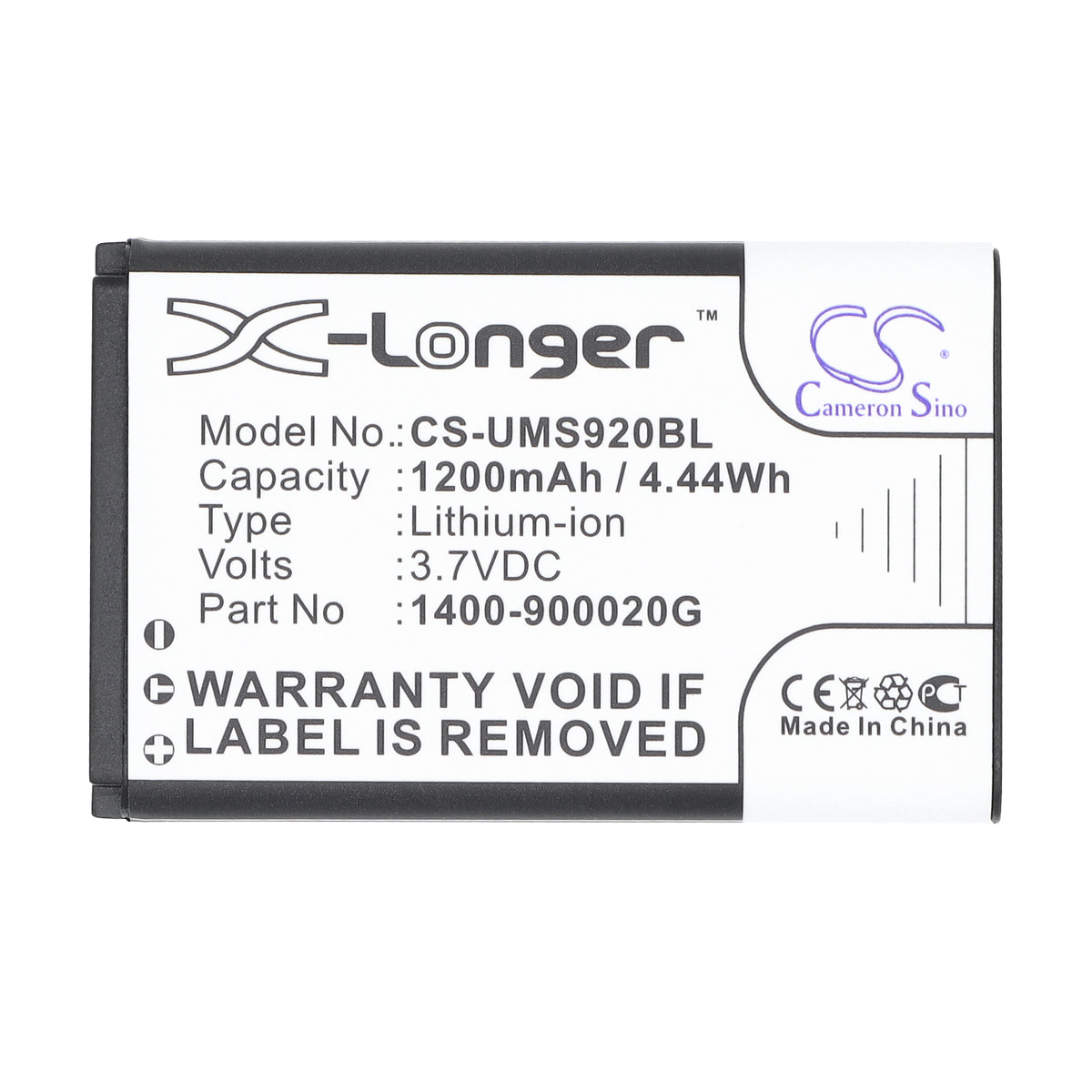 Replacement Battery for Unitech MS920 – Barcode Scanner – 1200mAh / 3.7V