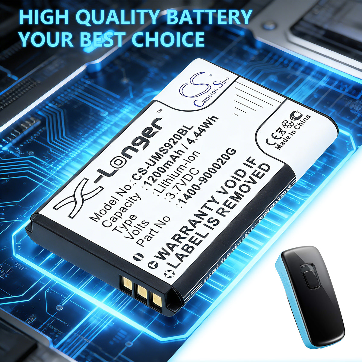 Replacement Battery for Unitech MS920 – Barcode Scanner – 1200mAh / 3.7V