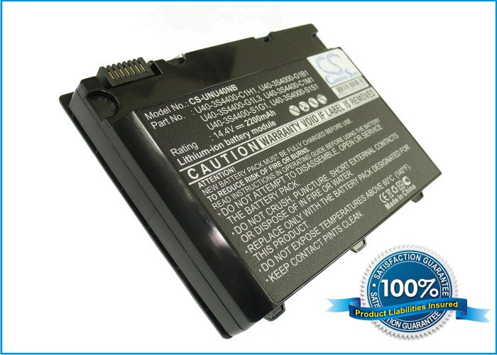 Replacement Battery for Uniwill | Fujitsu U40 – Notebook, Laptop – 2200mAh / 14.4V - image 1