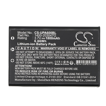 Replacement Battery for Opticon | Panasonic | GICOM | Unitech H-32 – Barcode Scanner – 1800mAh / 3.7V