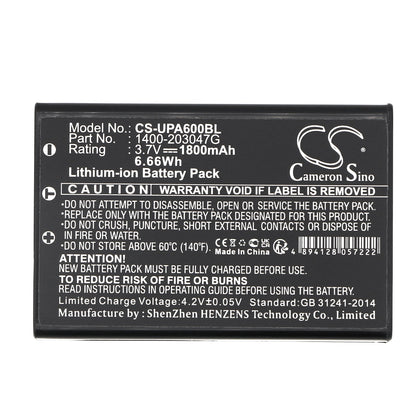 Replacement Battery for Panasonic  JT-H300HT – Barcode Scanner – 1800mAh / 6.66Wh / 3.7V