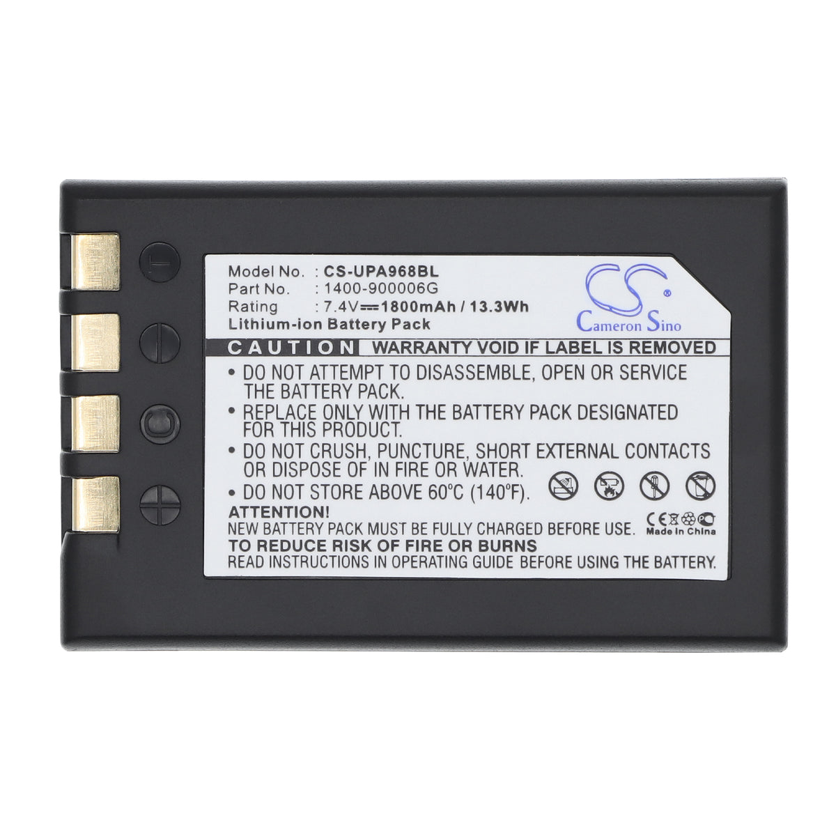 Replacement Battery for Unitech PA968II – Barcode Scanner – 1800mAh / 7.4V