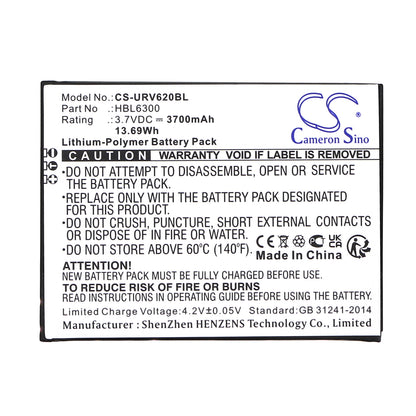 Replacement Battery for Urovo i6200 – Barcode Scanner – 3700mAh / 3.7V