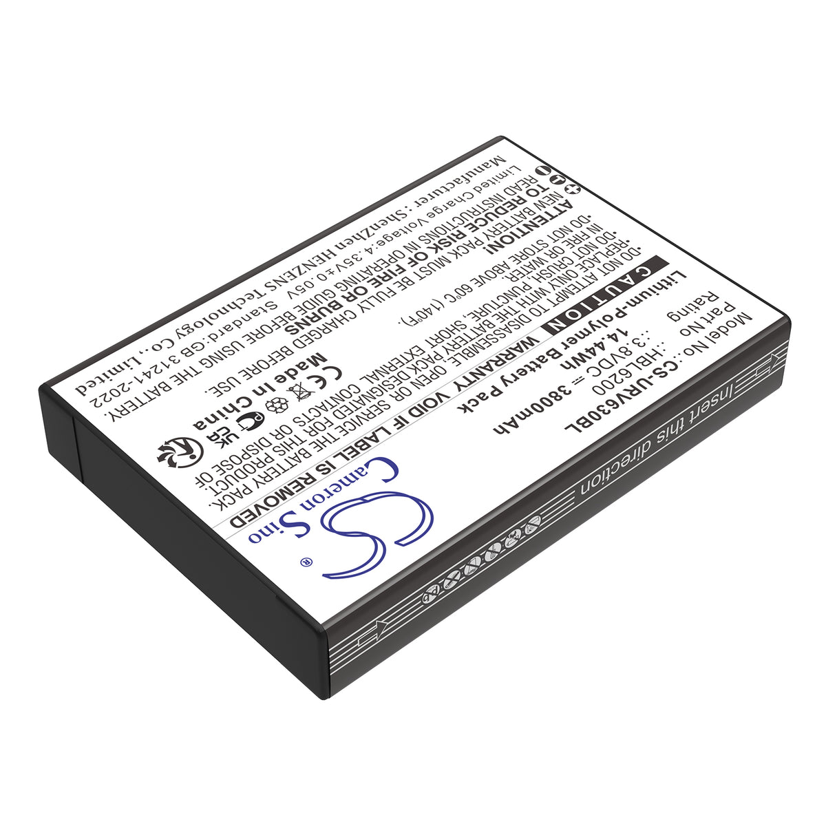 Replacement Battery for Urovo i6200S – Barcode Scanner – 3800mAh / 3.8V