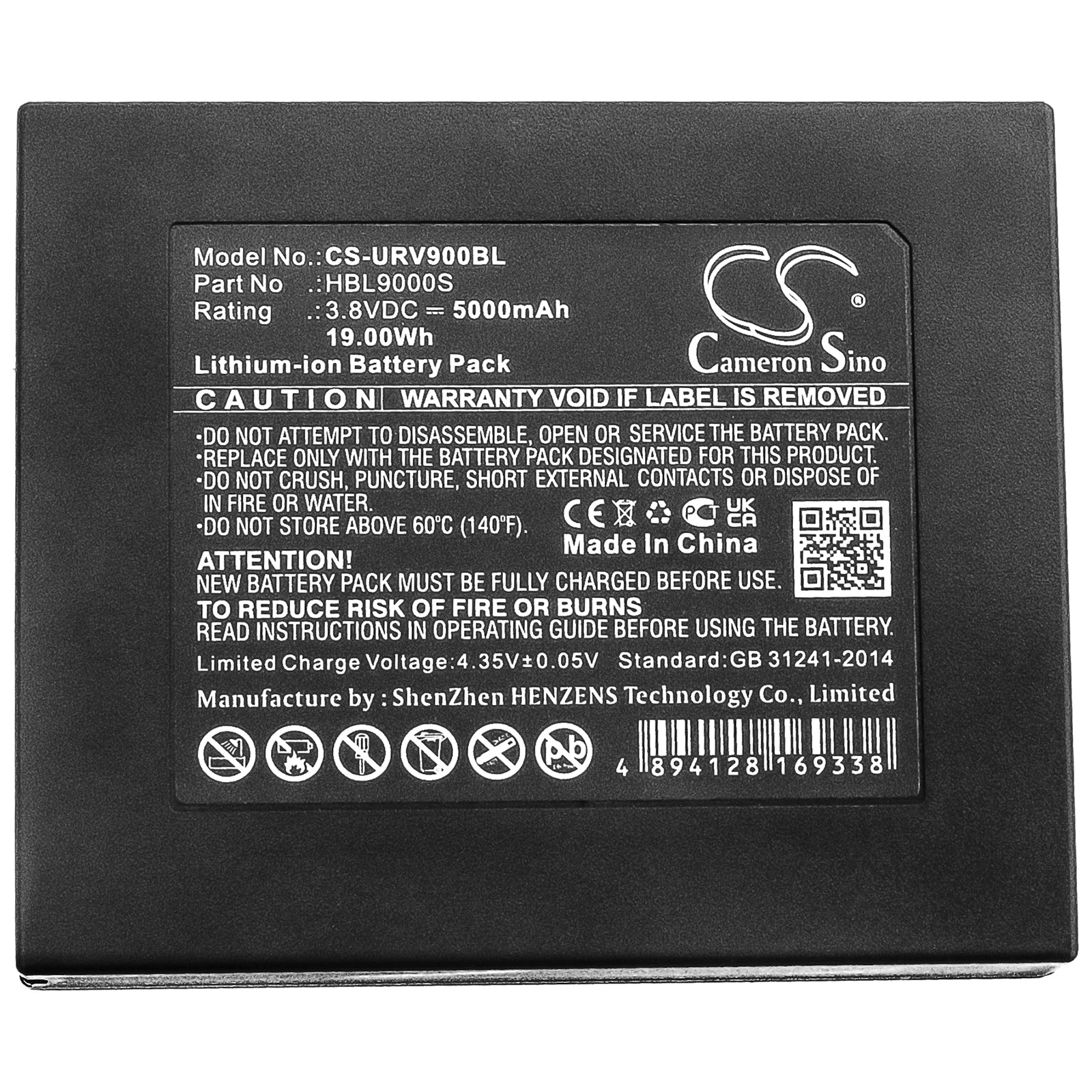 Replacement Battery for Urovo i9000s – Barcode Scanner – 5000mAh / 3.8V - image 3