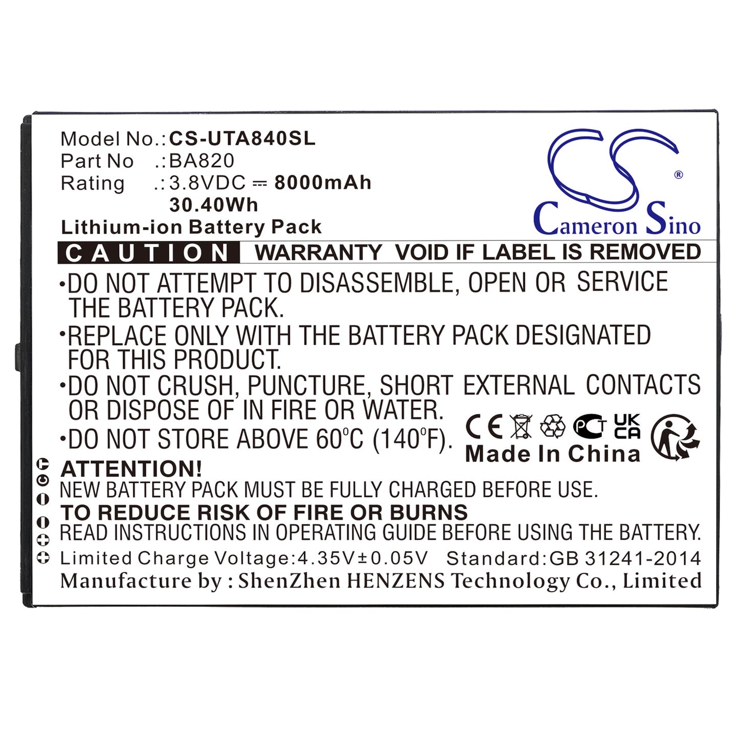 Replacement Battery for GeoMax | Sonim | Unitech | UniStrong Zenius800 Android Tablet – Tablet – 8000mAh / 3.8V - image 3