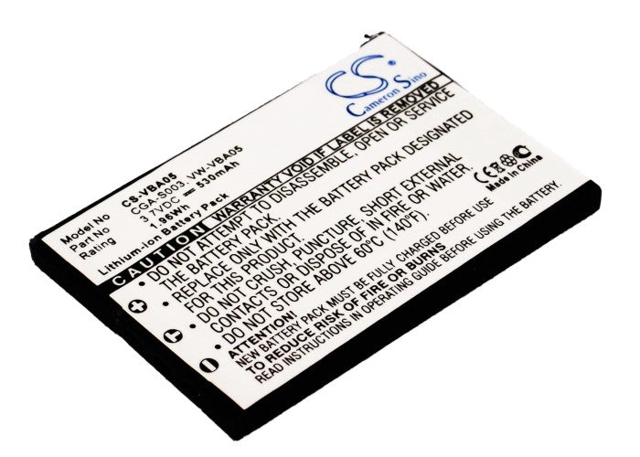 Replacement Battery for Panasonic SV-AS10-W – Camera – 530mAh / 3.7V - image 1
