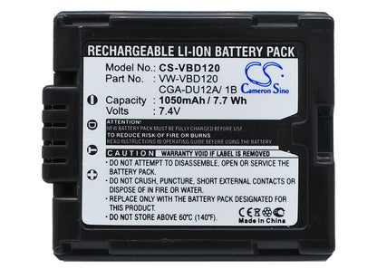 Replacement Battery for Panasonic NV-GS10 – Camera – 1050mAh / 7.4V
