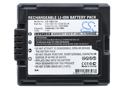 Replacement Battery for Panasonic  NV-GS10 – Camera – 1440mAh / 7.4V