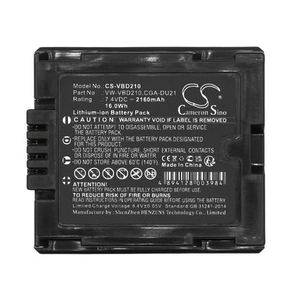 Replacement Battery for Panasonic  NV-GS100K – Camera – 2160mAh / 7.4V