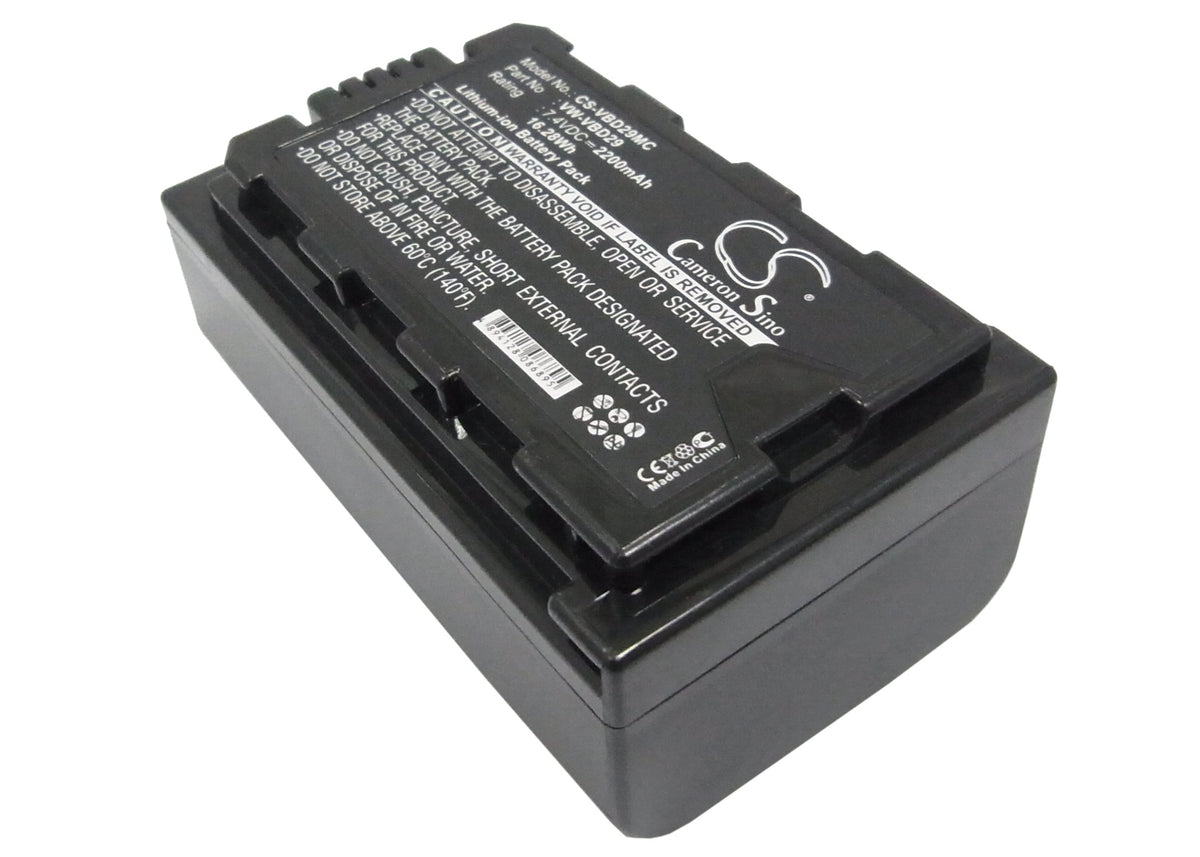 Replacement Battery for Panasonic HDC-MDH2GK – Camera – 2200mAh / 7.4V