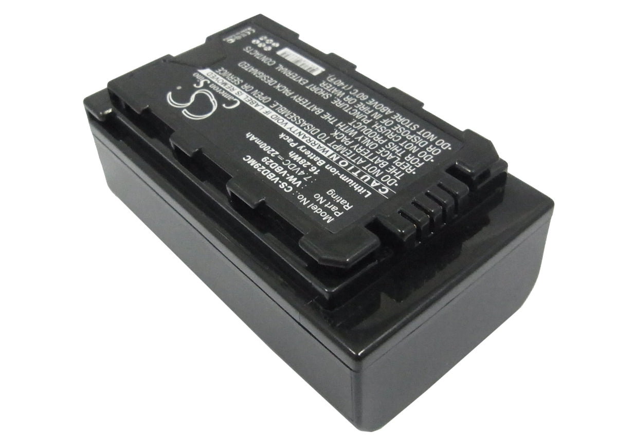 Replacement Battery for Panasonic HDC-MDH2GK – Camera – 2200mAh / 7.4V
