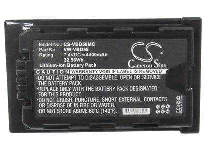 Replacement Battery for Panasonic HDC-MDH2GK – Camera – 4400mAh / 7.4V
