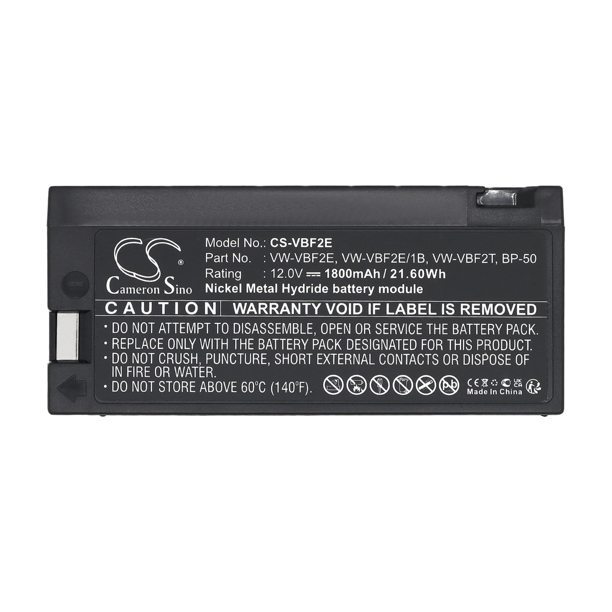 Replacement Battery for Samsung | Quasar | Critikon Systems | Toshiba | WARDS | Pentax | JVC | Olympus | Technika | JCpenny | Sylvania | BAUER-BOSCH