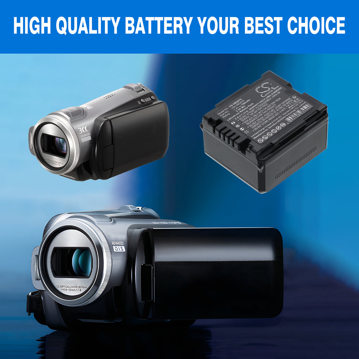 Replacement Battery for Panasonic HDC-SD9 – Camera – 750mAh / 7.4V