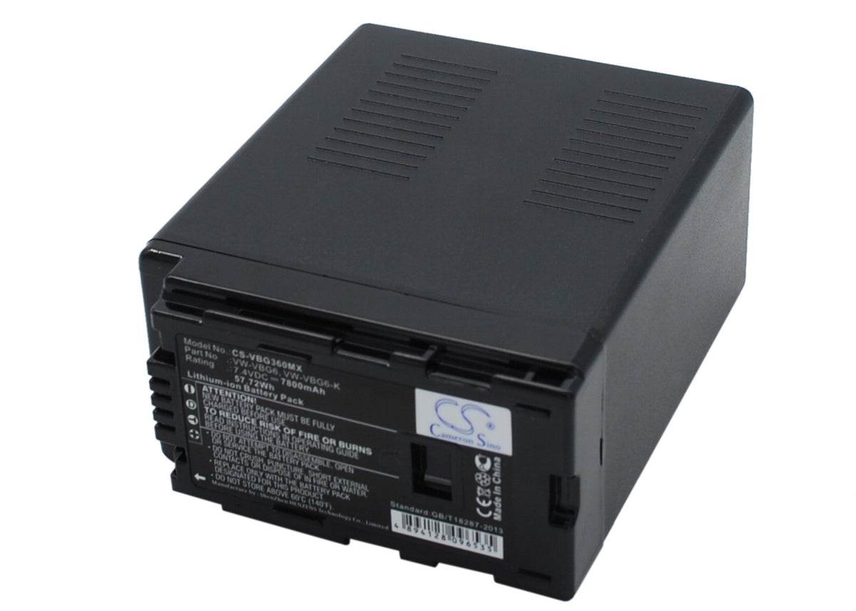 Replacement Battery for Panasonic HDC-HS300 – Camera – 7800mAh / 7.4V