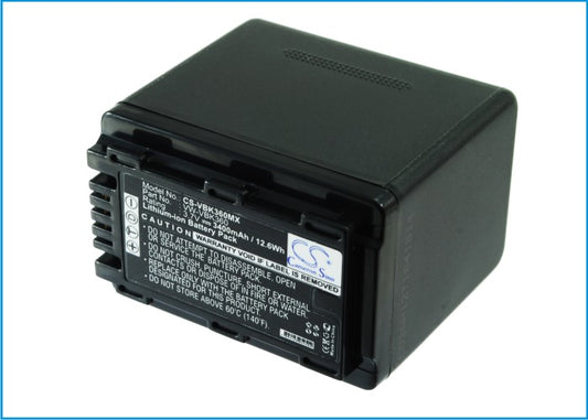 Replacement Battery for Panasonic SDR-H85 – Camera – 3400mAh / 3.7V