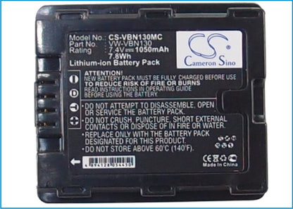 Replacement Battery for Panasonic HDC-TM900 – Camera – 1050mAh / 7.4V