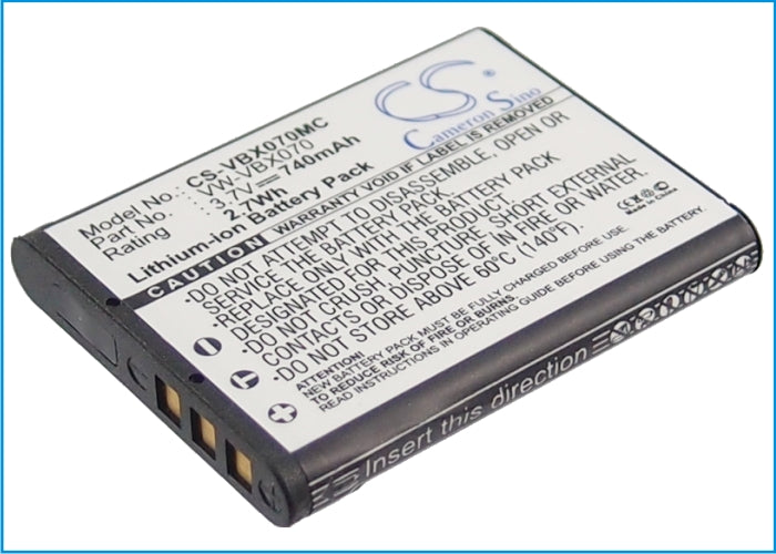 Replacement Battery for Panasonic  HM-TA2 – Camera – 740mAh/2.7Wh / 3.7V